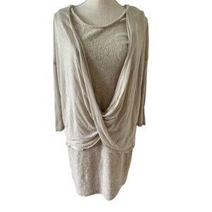 Amadi Layered Cloud Cream Dress Size‎ Small Made In USA